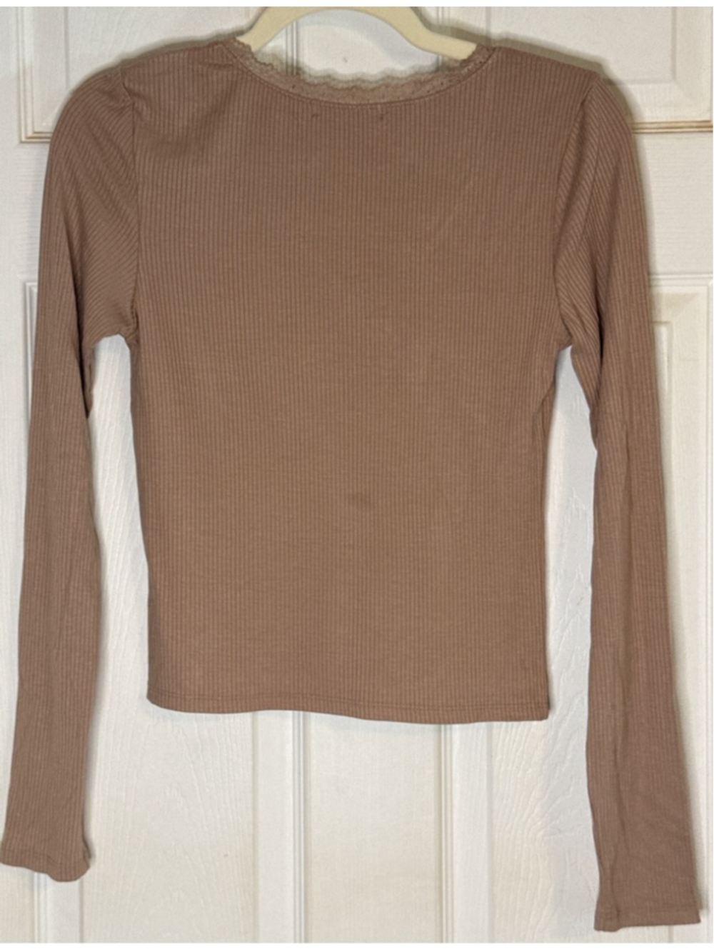 Active Usa Long Sleeve Tee L Brown - Picture 2 of 3